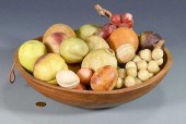 CARVED STONE FRUIT WITH BOWLGr