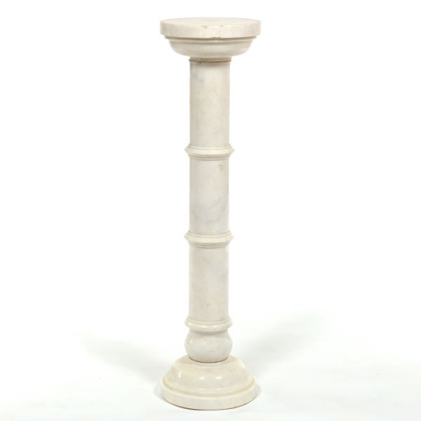 CARVED STONE PEDESTAL 45 ½" x 12"