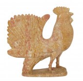 CARVED STONE ROOSTER FIGURECar