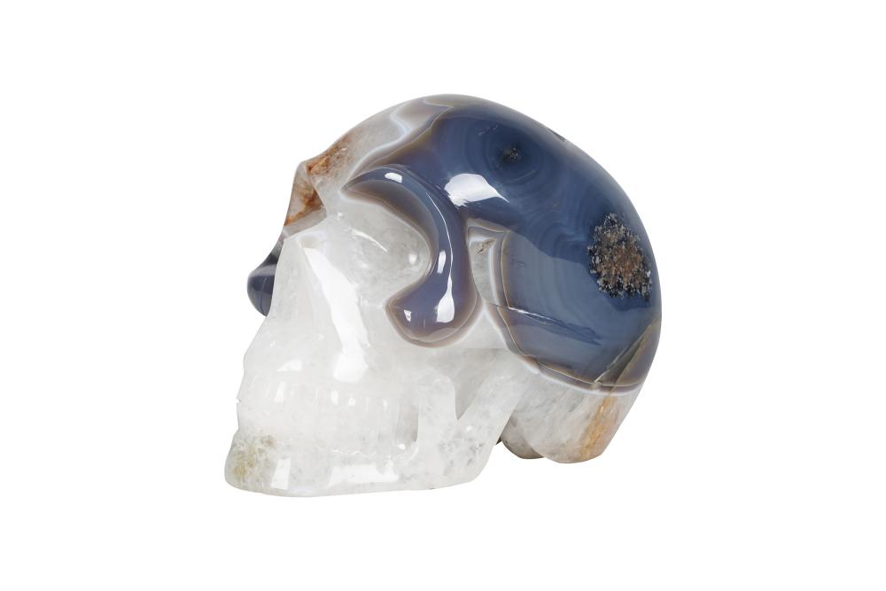 CARVED STONE SKULL20th Century 8