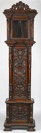CARVED TALL CLOCK CASELate 19t