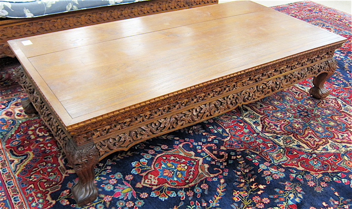 CARVED TEAK COFFEE TABLE Thailand