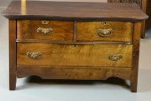 CARVED THREE DRAWER MAHOGONY W