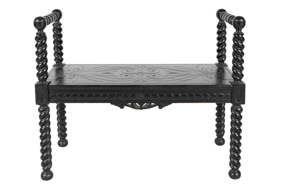 CARVED & TURNED EBONIZED OAK