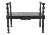 CARVED & TURNED EBONIZED OAK B