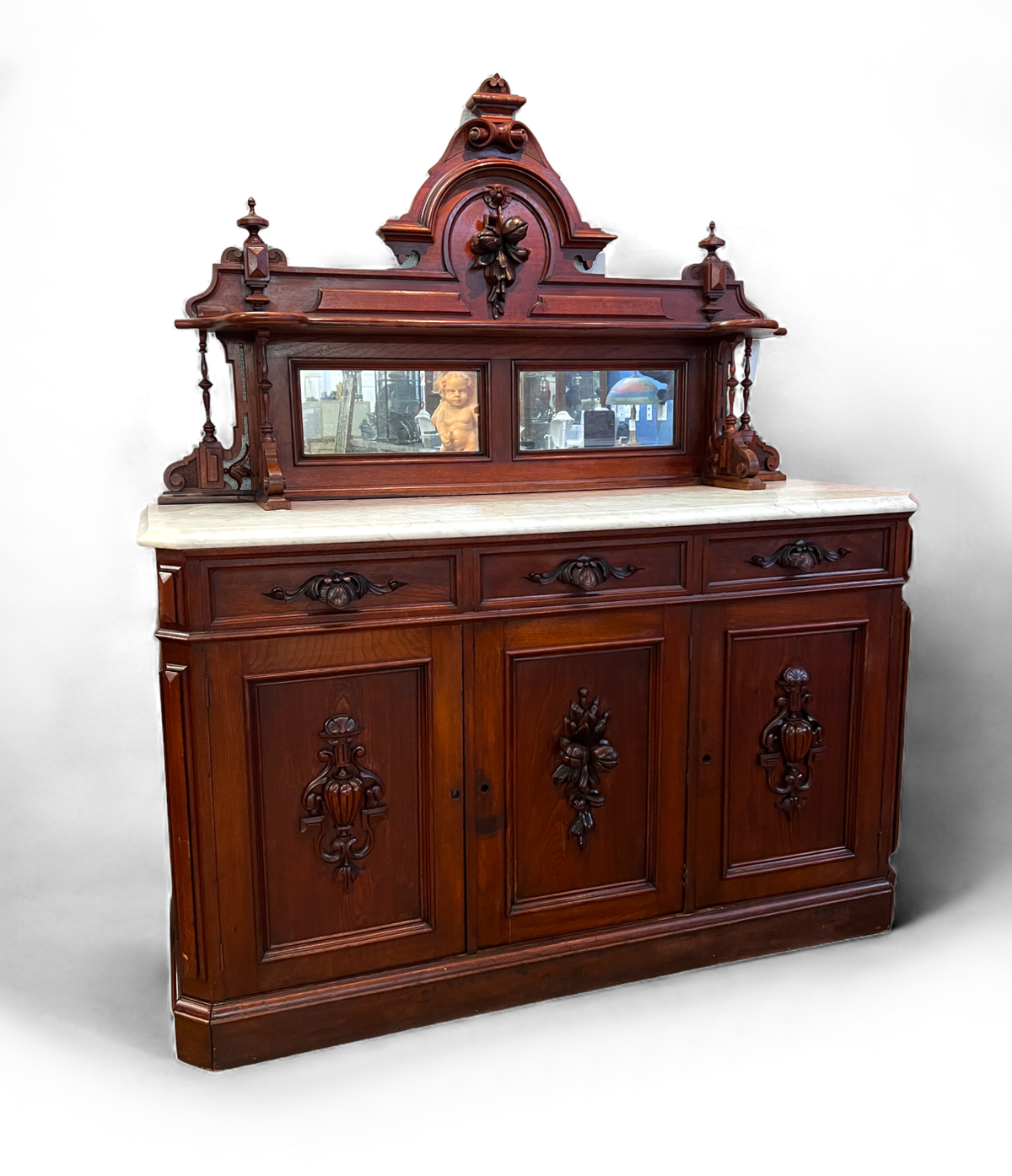 CARVED VICTORIAN MARBLE TOP