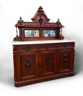 CARVED VICTORIAN MARBLE TOP SI