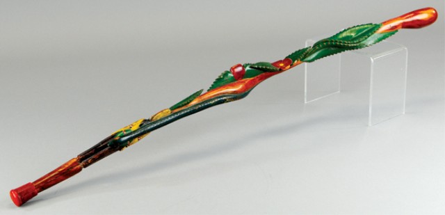 CARVED WALKING CANE An