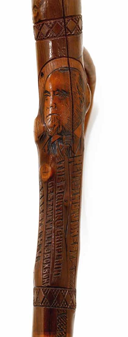 Carved walking stick   