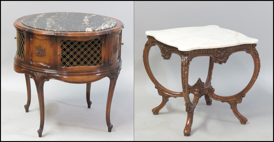 CARVED WALNUT CENTER TABLE WITH