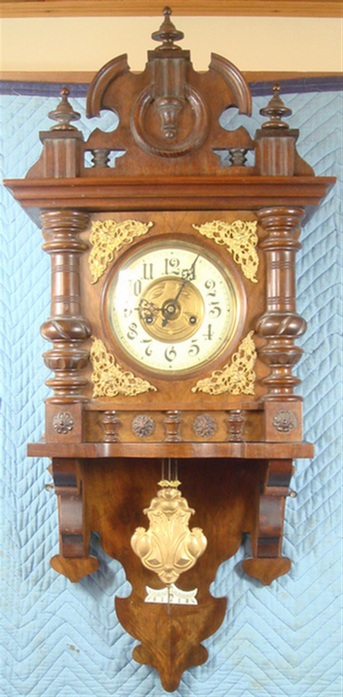 Carved walnut Gustav Becker
