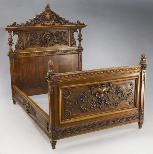 Carved walnut Renaissance Revival
