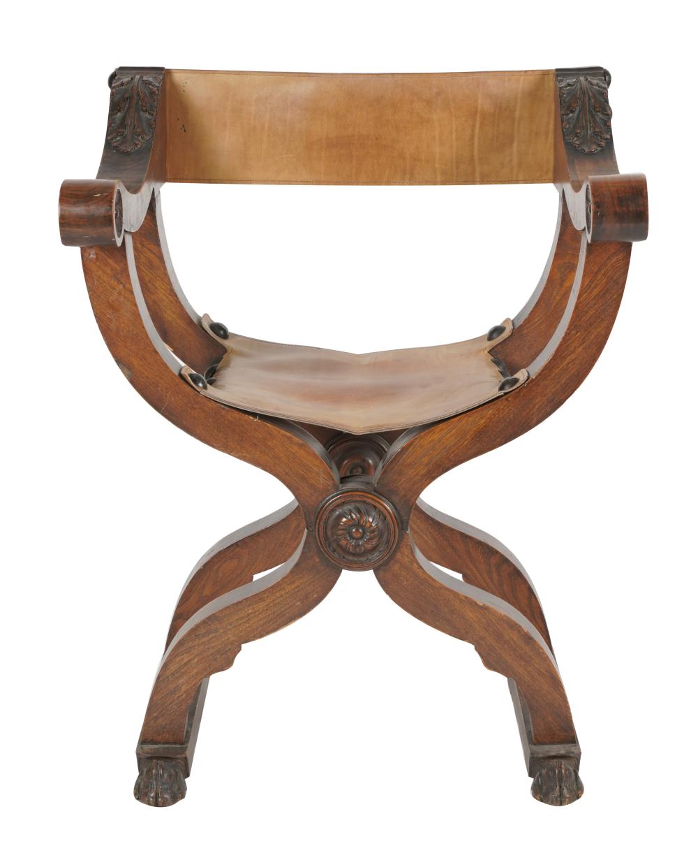 CARVED WALNUT SAVONAROLA