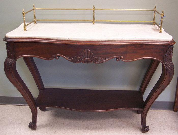 Carved walnut Victorian server with