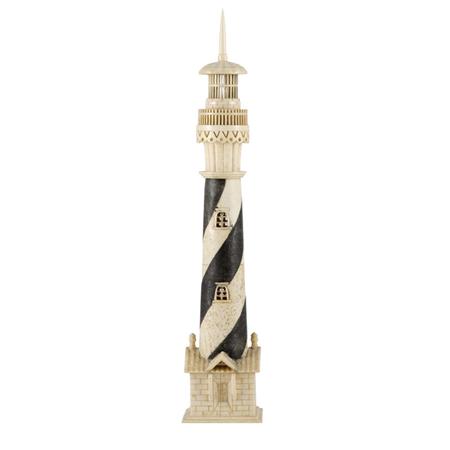 Carved Walrus Tusk Lighthouse 	 