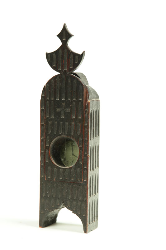CARVED WATCH HUTCH.  American 
