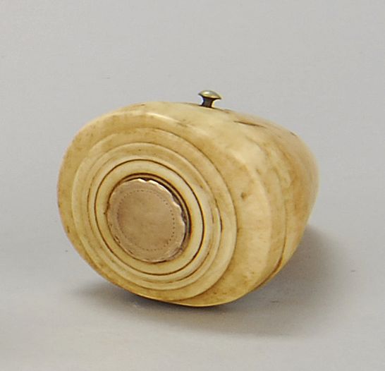 CARVED WHALE IVORY MULL19th