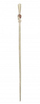 CARVED WHALEBONE FIGURAL CANE