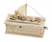 CARVED WHALEBONE ROCKING SAILB