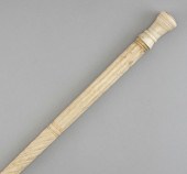 CARVED WHALEBONE WALKING STICK