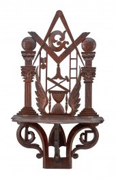 CARVED WHATNOT SHELF ATTRIBUTE