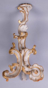 CARVED WHITE PAINTED AND GILT