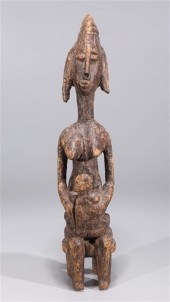 Carved wood African Dogon figu