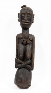 CARVED WOOD AFRICAN PARTIAL FE
