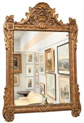 CARVED WOOD AND GILT GESSO FRA