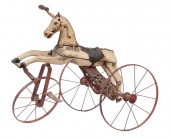 CARVED WOOD AND IRON HORSE TRI