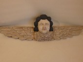 CARVED WOOD ANGEL PLAQUEOld ca