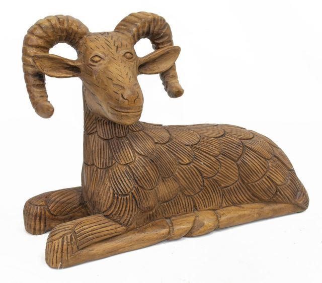 CARVED WOOD ANIMAL FIGURE,
