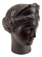 CARVED WOOD BUST, APHRODITE OF