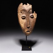 Carved wood central African tr