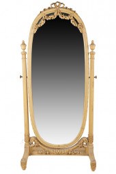 CARVED WOOD CHEVAL MIRRORCondi