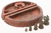 CARVED WOOD CHINESE BOX WITH O