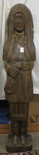 CARVED WOOD CIGAR STORE INDIAN