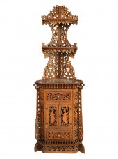 CARVED WOOD CORNER CABINET20th