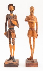 CARVED WOOD DON QUIXOTE SCULPT