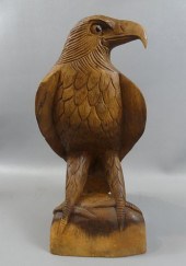 CARVED WOOD EAGLE SCULPTUREOld