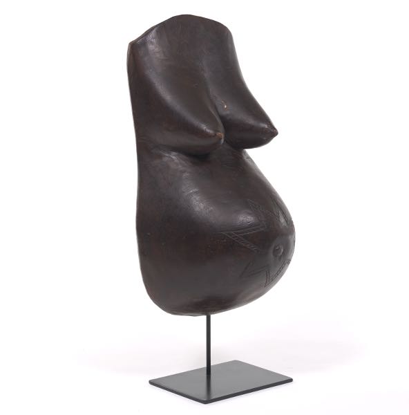 CARVED WOOD FERTILITY SCULPTURE 25"