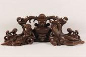 CARVED WOOD FIGURAL ARCHITECTU