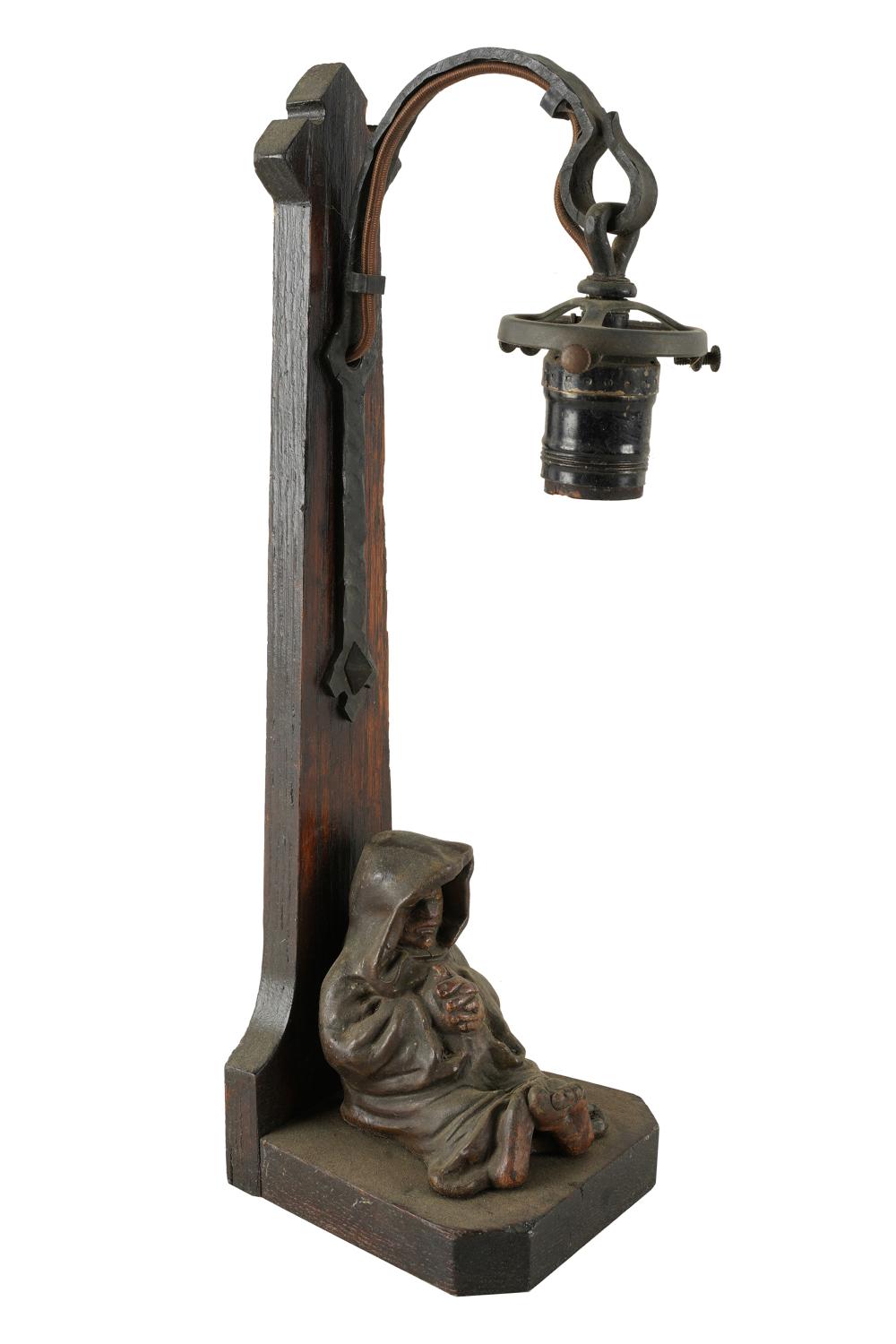 CARVED WOOD FIGURAL DESK
