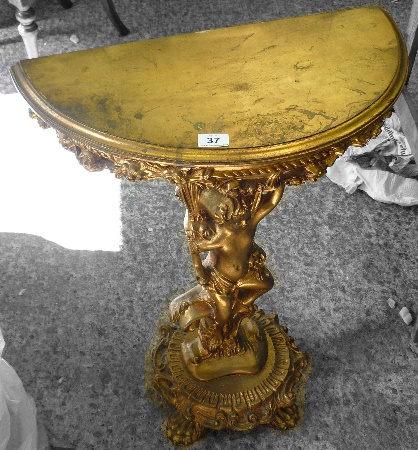 Carved wood gilt hallstand with