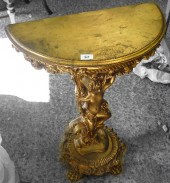 Carved wood gilt hallstand wit