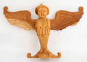 CARVED WOOD HARPY FORM ARCHITE
