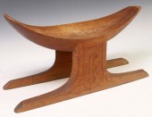 CARVED WOOD HEADREST/ STOOLCar