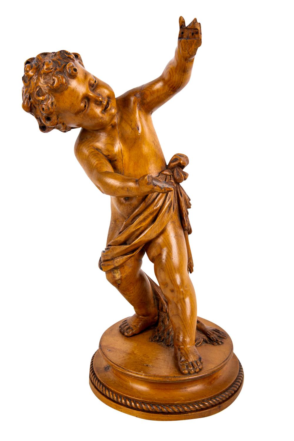 CARVED WOOD ITALIAN FIGUREwith loss
