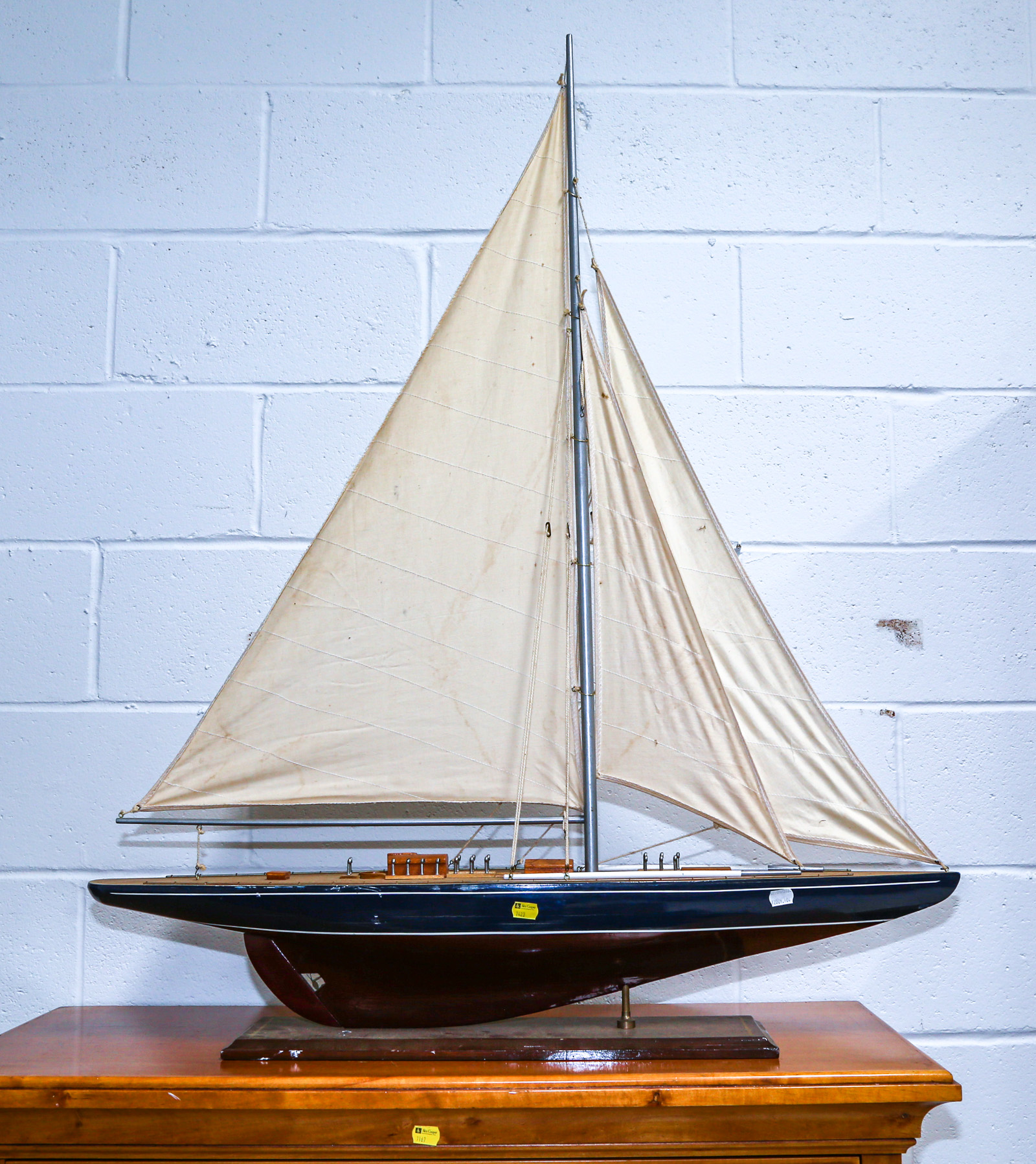 CARVED WOOD MODEL OF A SAILING