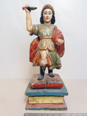 CARVED WOOD POLYCHROME SANTOS